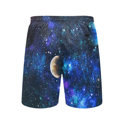 Galaxy Stardust Planet Space Print Men's Swim Trunks Beach Shorts