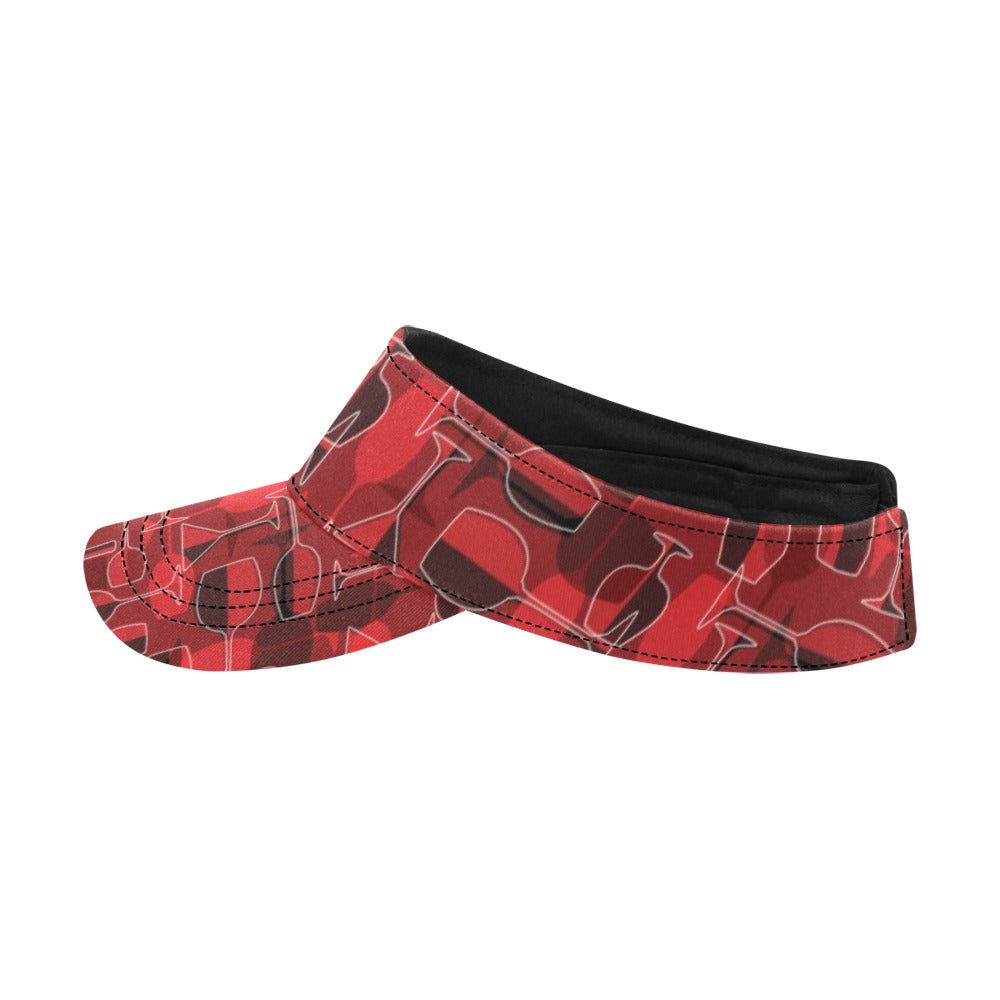 Wine Glass Print Design LKS301 Unisex Sun Visor