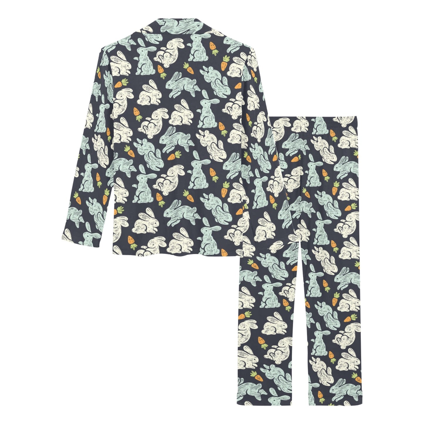 Bunny Pattern Print Design 04 Women's Long Pajama Set