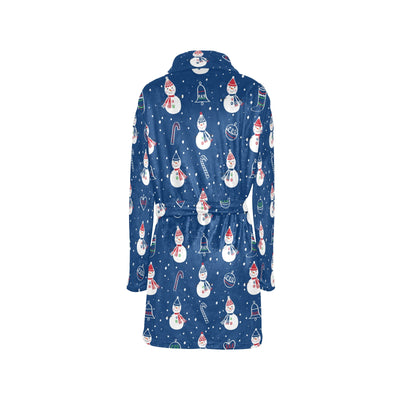 Snowman Print Design LKS306 Women's Fleece Robe