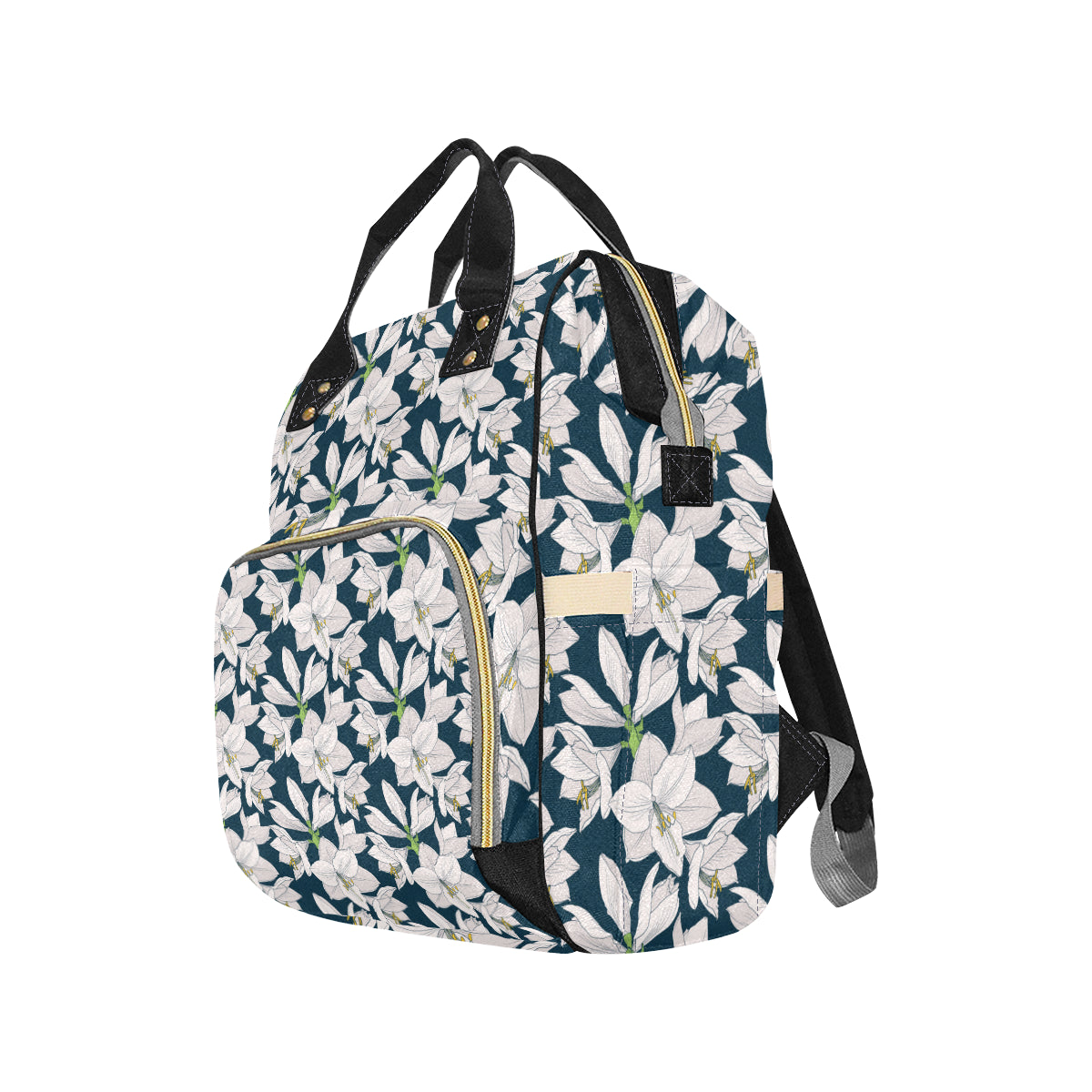 Amaryllis Pattern Print Design 01 Diaper Bag Backpack