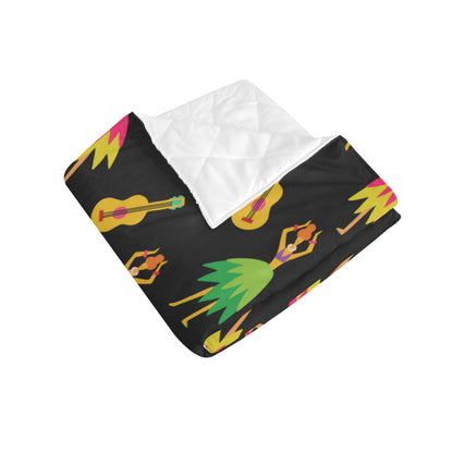 Hula Dancers Hawaiian Girl Pattern Print Design 03 Premium Quilt