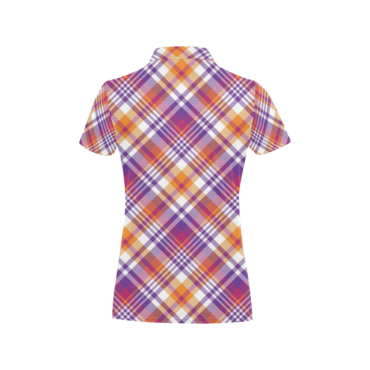 Madras Pattern Print Design 02 Women's Polo Shirt