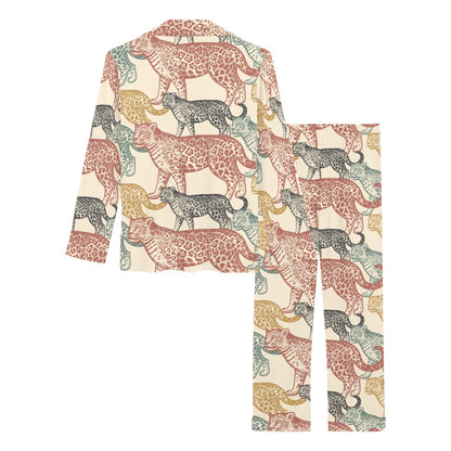 Jaguar Pattern Print Design 01 Women's Long Pajama Set