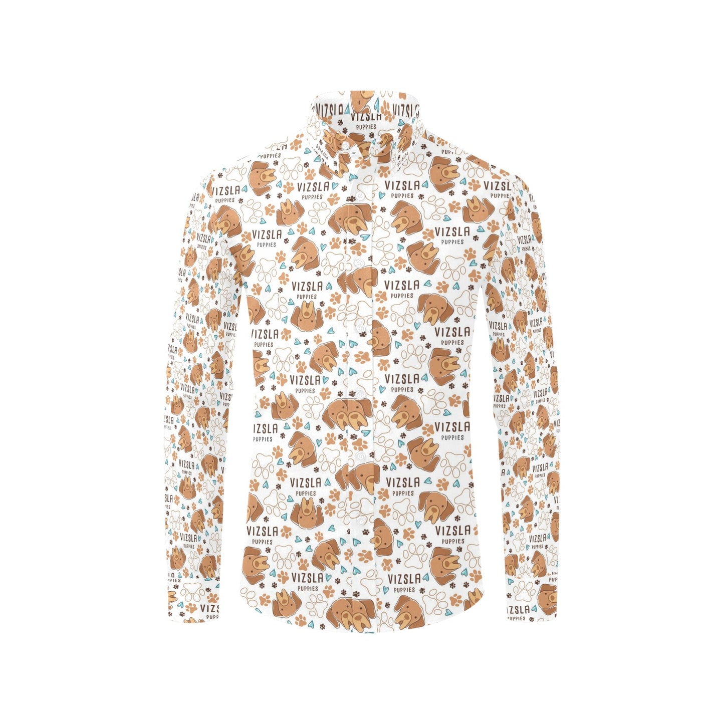 Vizslas Print Design LKS301 Men's Long Sleeve Dress Shirt