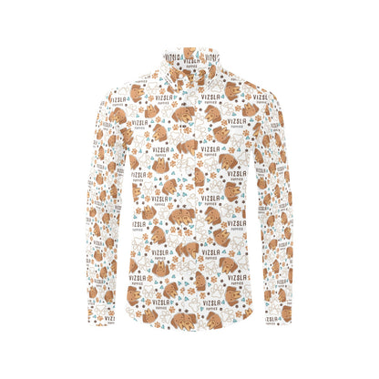 Vizslas Print Design LKS301 Men's Long Sleeve Dress Shirt