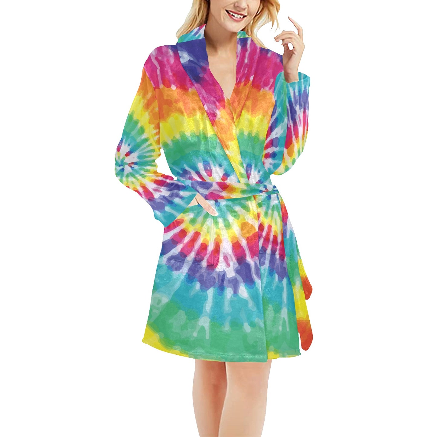 Tie Dye Women's Fleece Robe