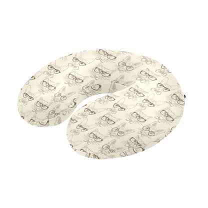 Cat Pattern Print Design 02 U-Shaped Travel Neck Pillow