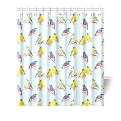 Bird Sweet Themed Print Pattern Shower Curtain