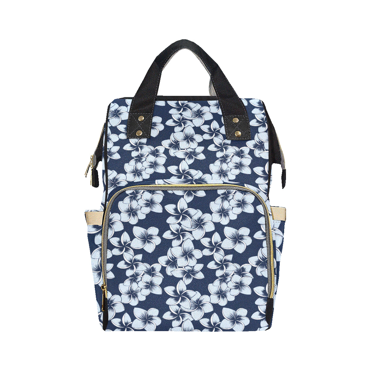 Plumeria Pattern Print Design A02 Diaper Bag Backpack