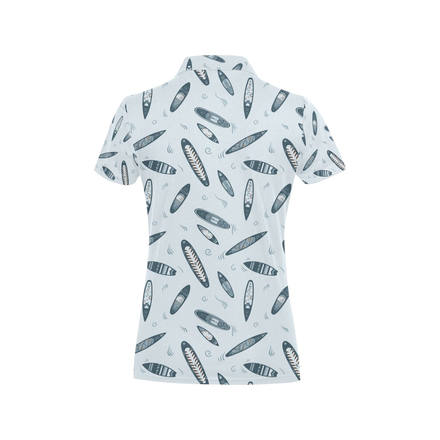 Surfboard Print Design LKS306 Women's Polo Shirt