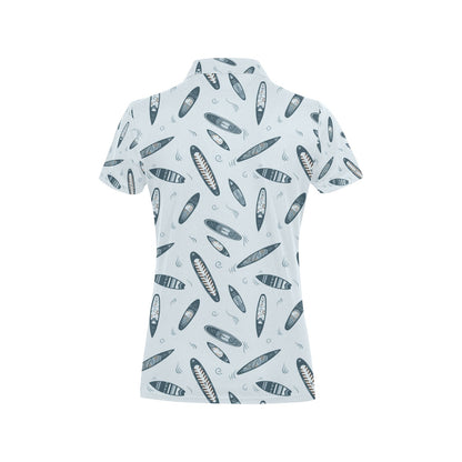 Surfboard Print Design LKS306 Women's Polo Shirt