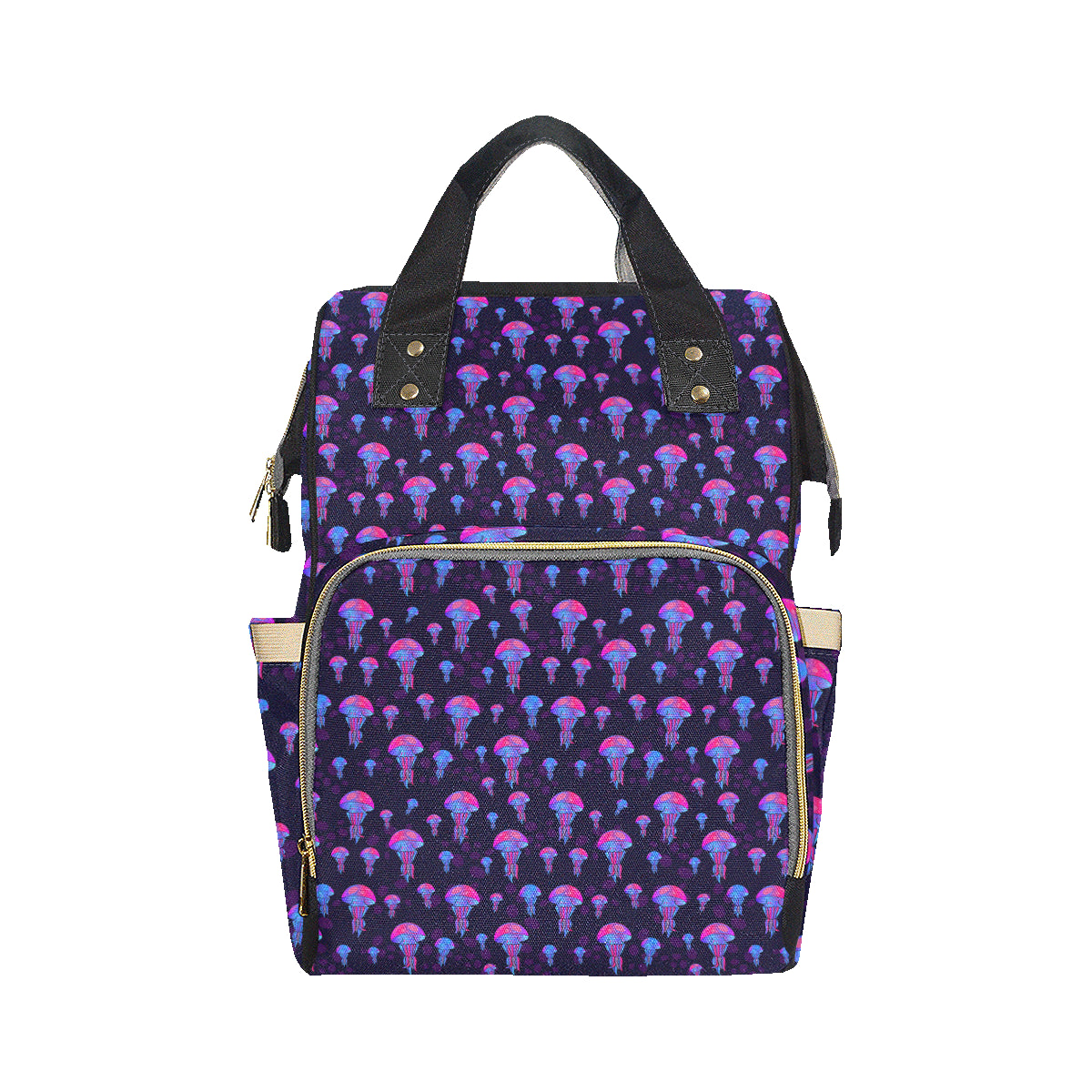 Jellyfish Neon Print Diaper Bag Backpack