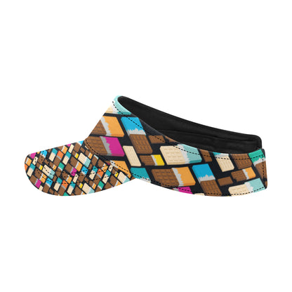 Chocolate Pattern Print Design 02 Unisex Sun Visor