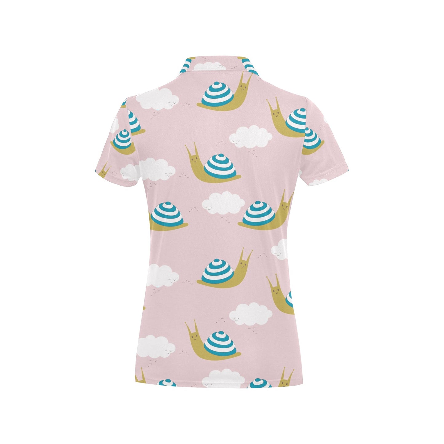Snail Pattern Print Design 02 Women's Polo Shirt