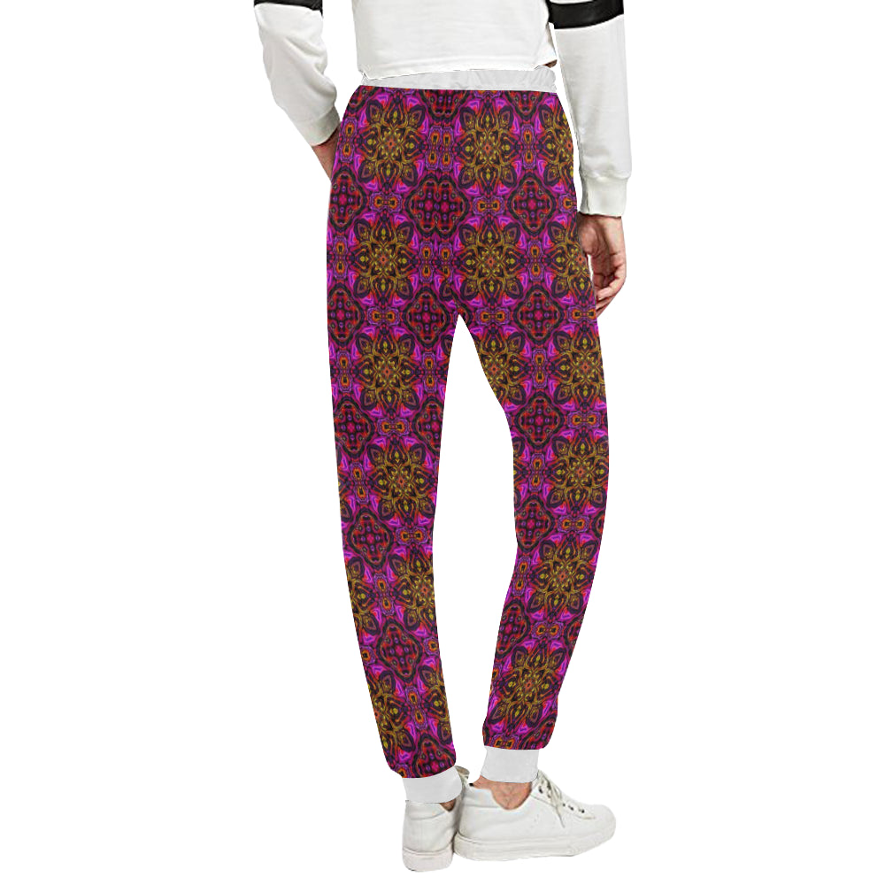 kaleidoscope Abstract Print Design Unisex Sweatpants