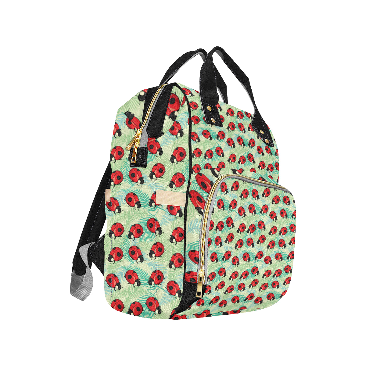 Ladybug Cute Print Pattern Diaper Bag Backpack