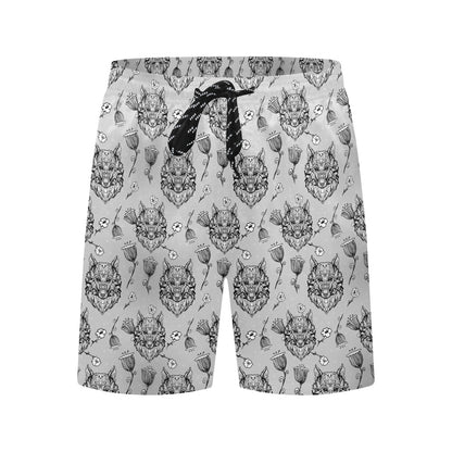 Tribal Pattern Print Design LKS306 Men's Swim Trunks Beach Shorts