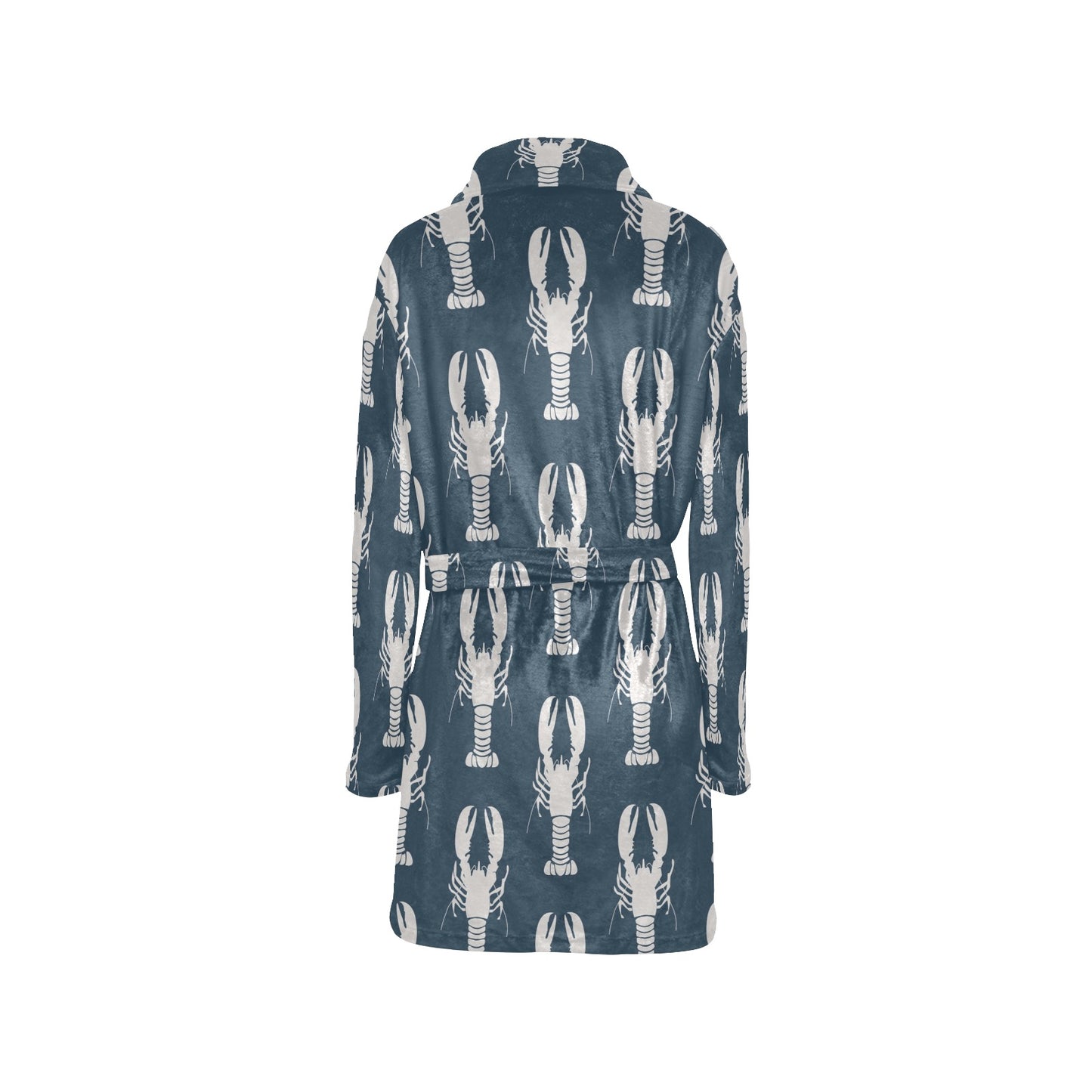 Lobster Pattern Print Design 02 Women's Fleece Robe