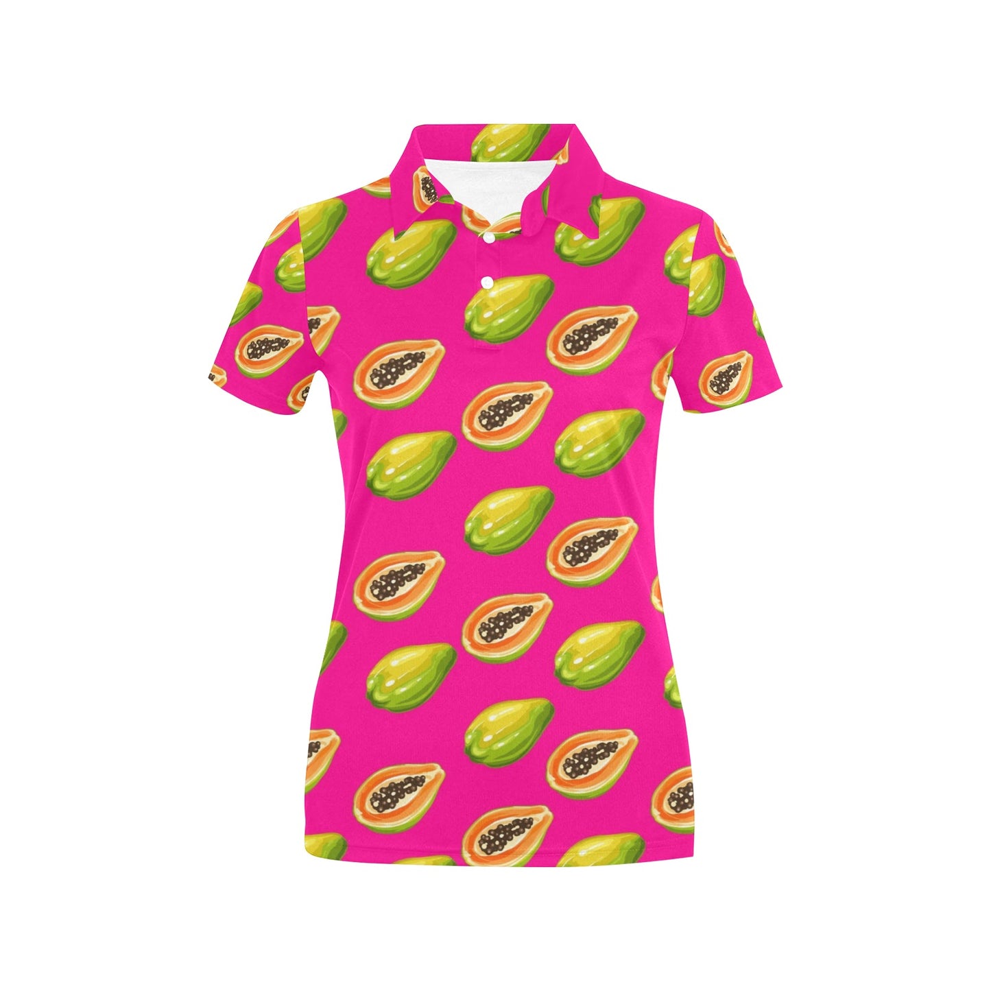 Papaya Pattern Print Design PP02 Women's Polo Shirt