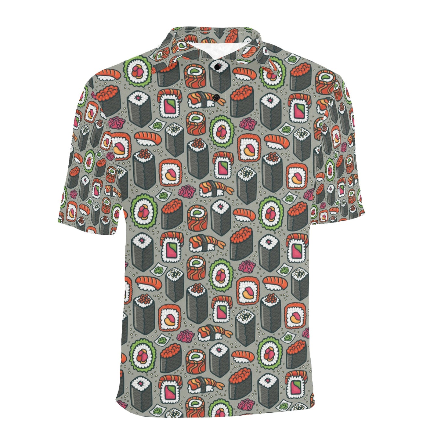 Sushi Print Design LKS301 Men Polo Shirt