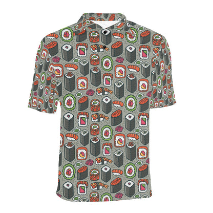 Sushi Print Design LKS301 Men Polo Shirt
