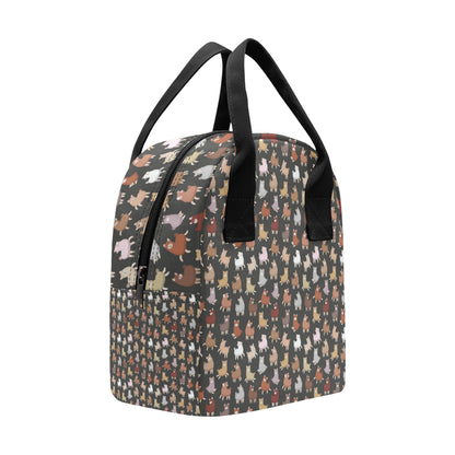 Alpaca Cute Design Themed Print Insulated Lunch Bag