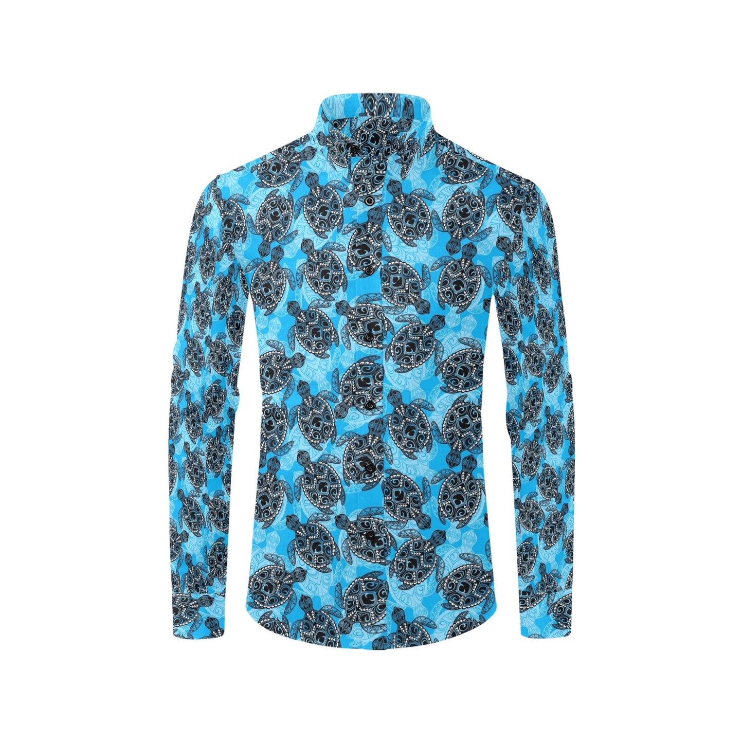 Tribal Pattern Print Design LKS307 Men's Long Sleeve Dress Shirt