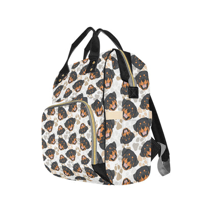 Rottweiler Pattern Print Design A03 Diaper Bag Backpack