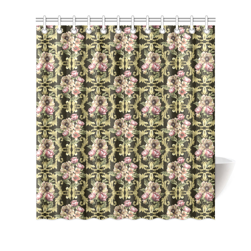 Baroque Pattern Print Design 02 Shower Curtain