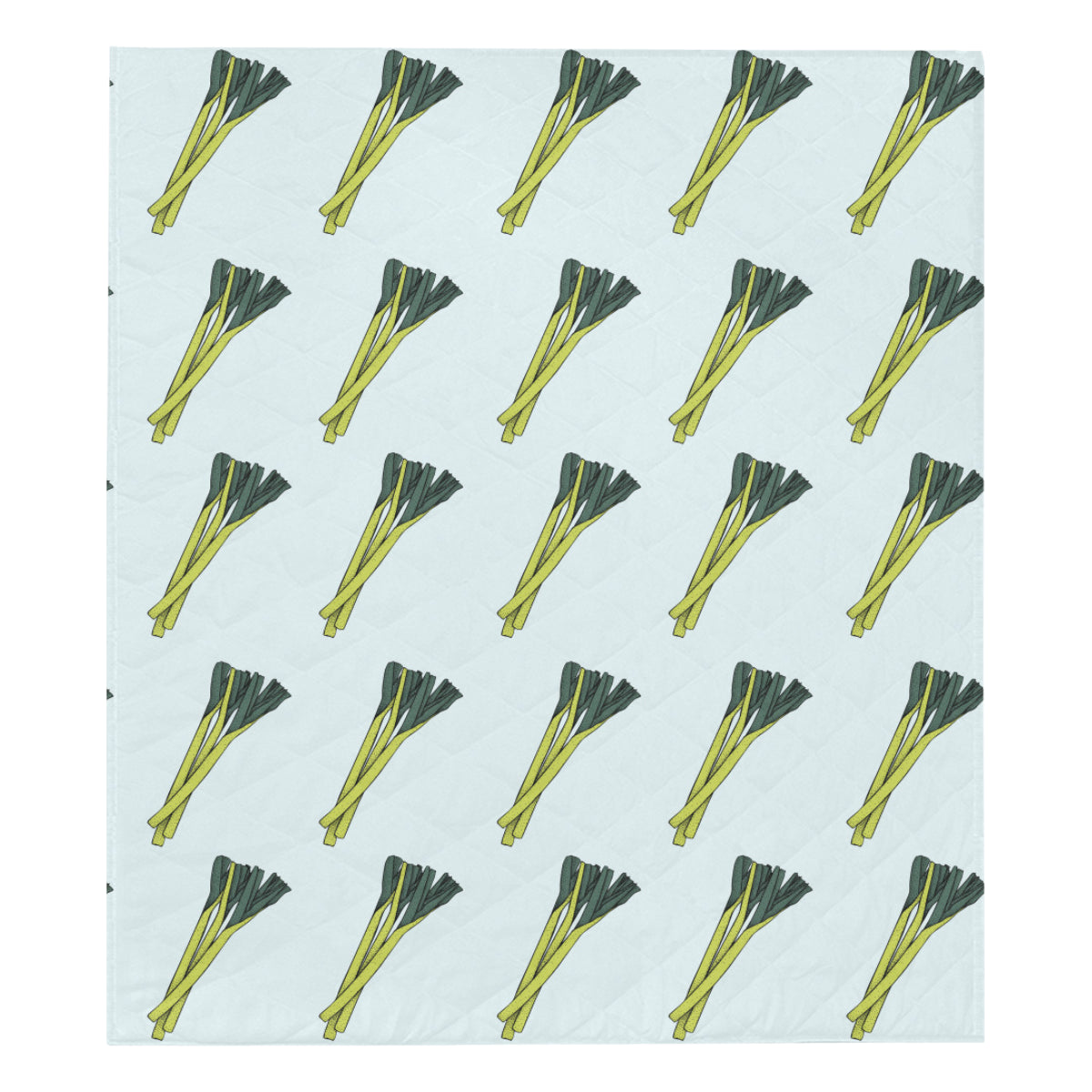 Leek Pattern Print Design 03 Premium Quilt
