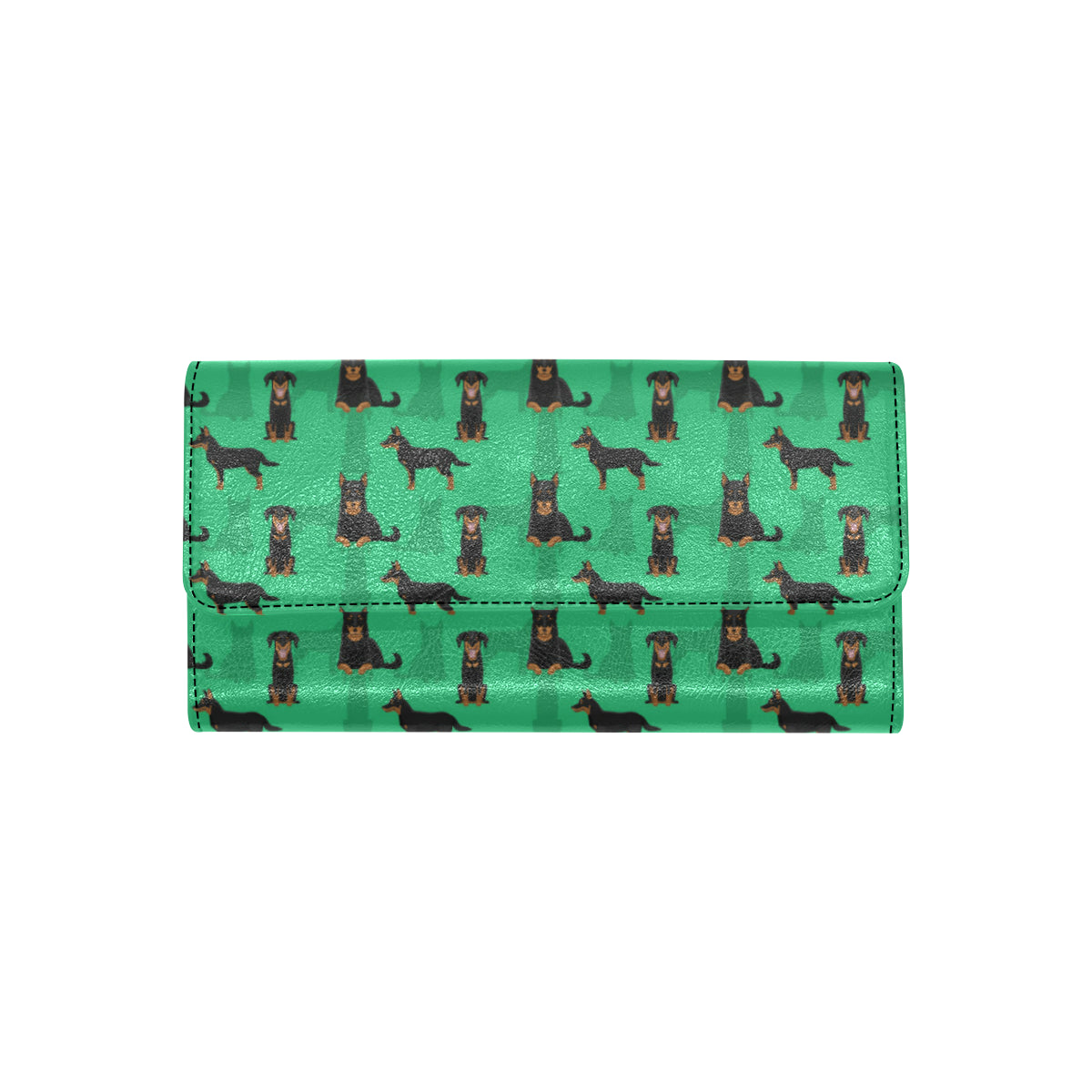 Beauceron Pattern Print Design 01 Women's Trifold Wallet