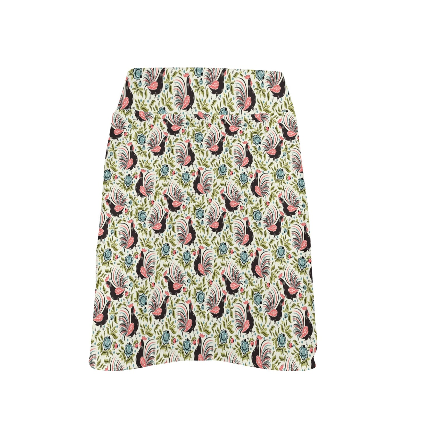 Rooster Print Design 17" Golf & Pickleball Skort with Pockets