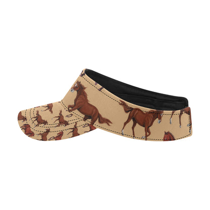 Brown Horse Print Pattern Unisex Sun Visor
