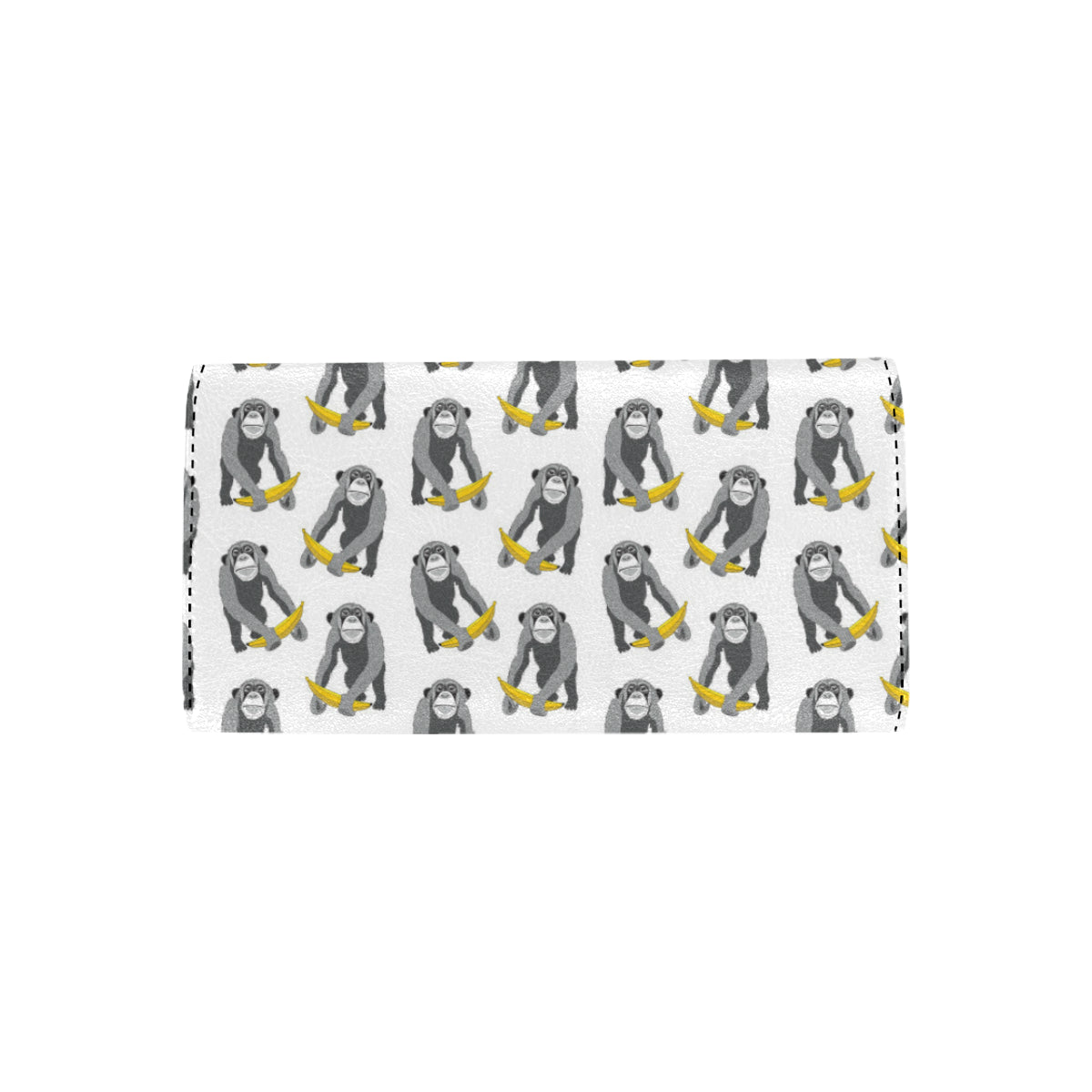 Chimpanzee Pattern Print Design 05 Women's Trifold Wallet
