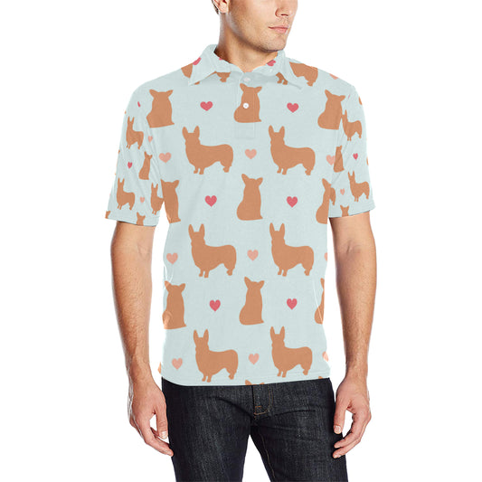 Pembroke Welsh Corgis Pattern Print Design A01 Men Polo Shirt