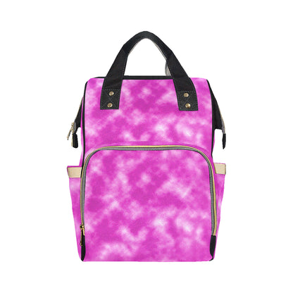 Tie Dye Pink Design Print Diaper Bag Backpack