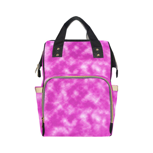Tie Dye Pink Design Print Diaper Bag Backpack