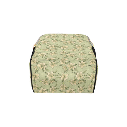 Lily Pattern Print Design LY06 Diaper Bag Backpack