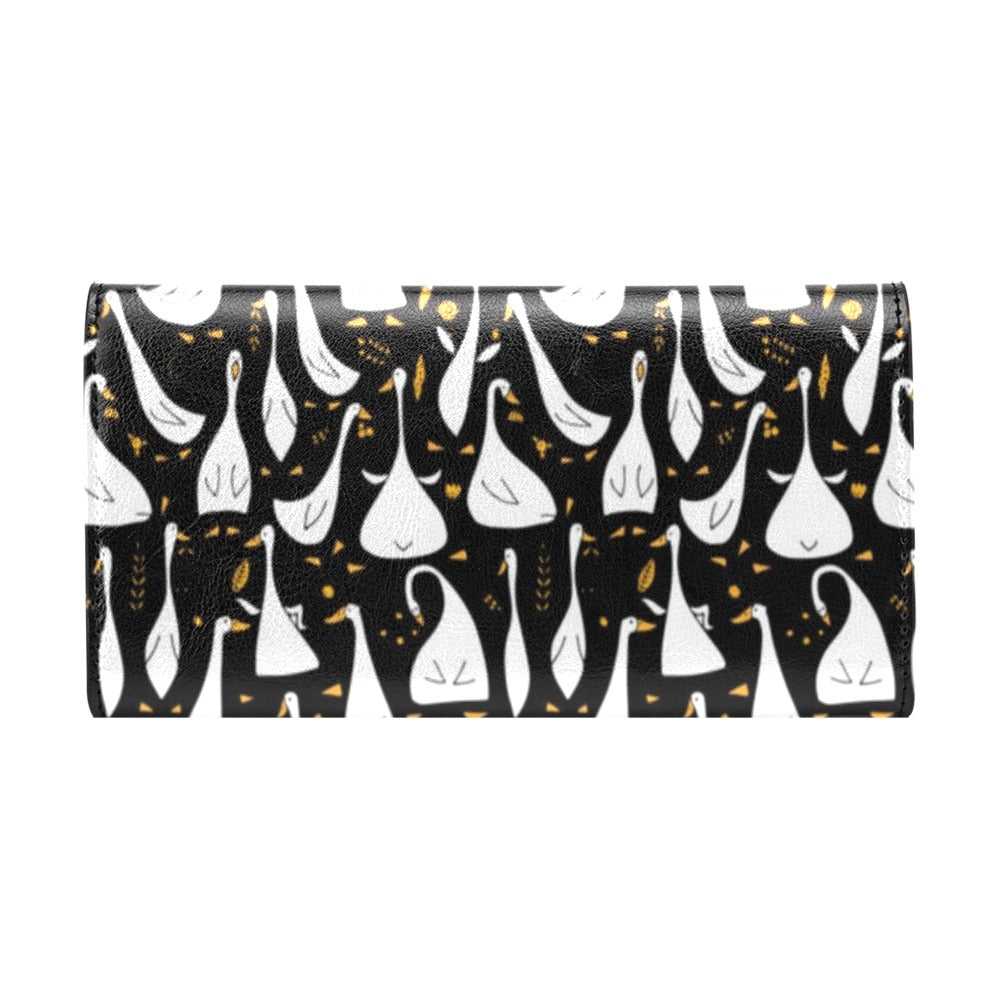 Goose Print Design LKS401 Women's Trifold Wallet