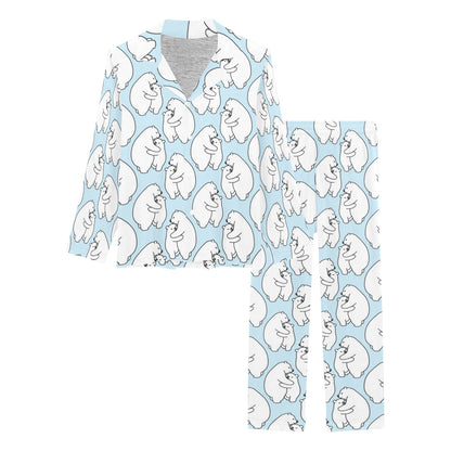 Polar Bear Pattern Print Design PB08 Women's Long Pajama Set