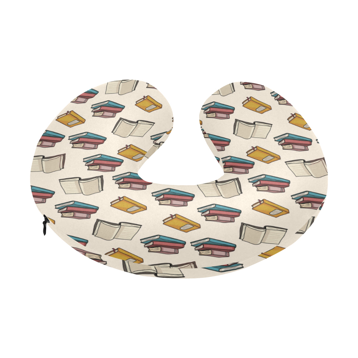 Book Pattern Print Design 04 U-Shaped Travel Neck Pillow