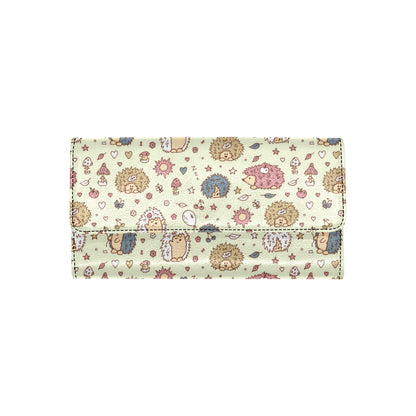 Hedgehog Cute Pattern Print Design 01 Women's Trifold Wallet