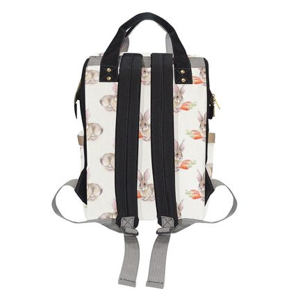 Rabbit Pattern Print Design 01 Diaper Bag Backpack