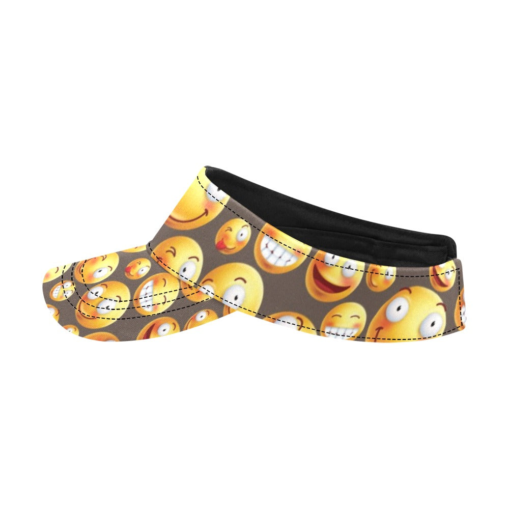 Smiley Face Emoji Print Design LKS303 Unisex Sun Visor