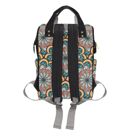 Mandala Pattern Print Design 01 Diaper Bag Backpack