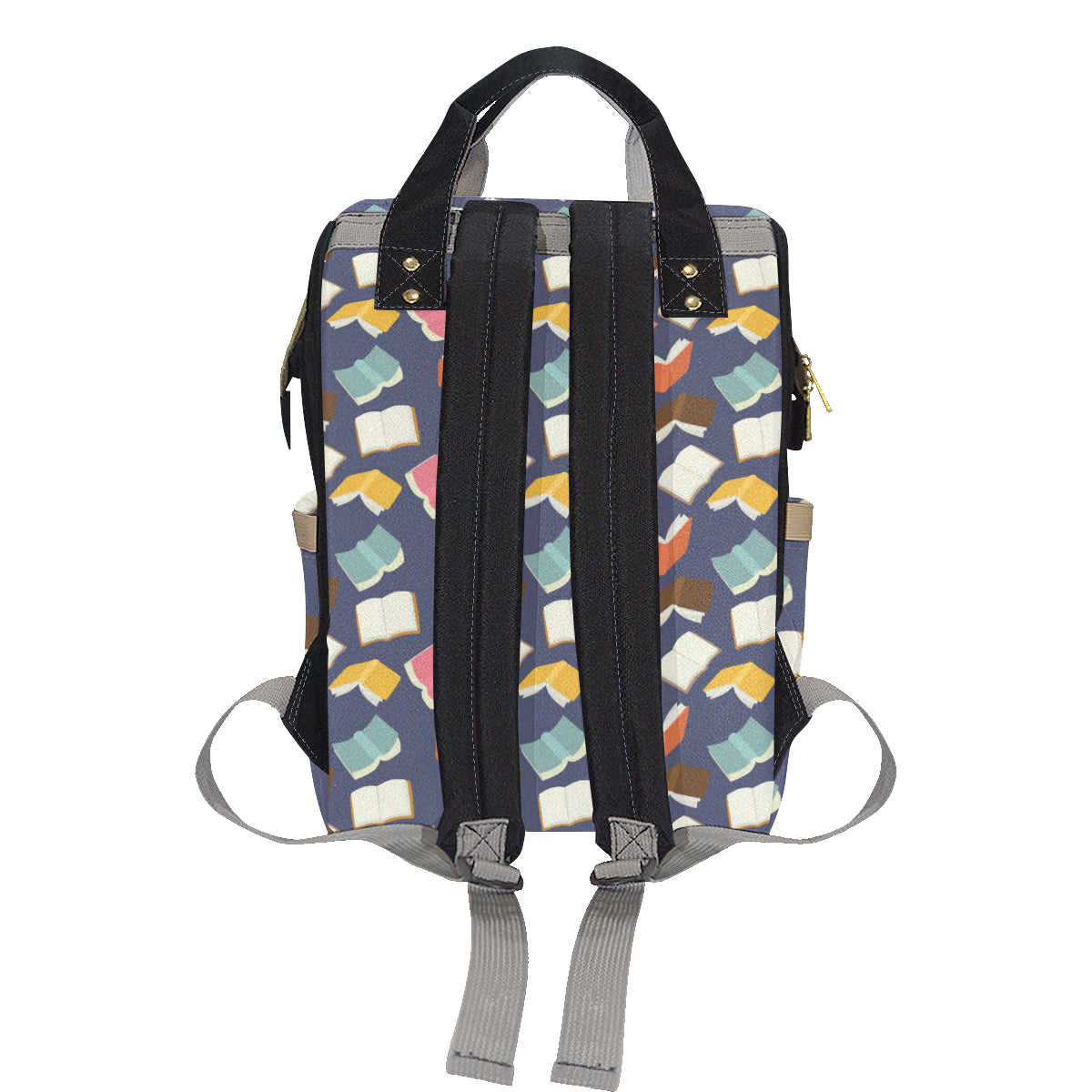 Book Pattern Print Design 01 Diaper Bag Backpack