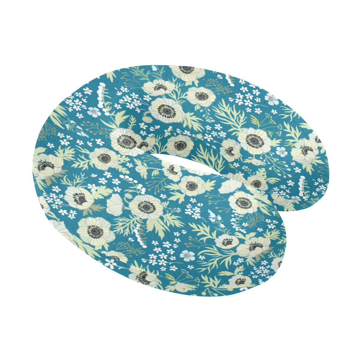 Anemone Pattern Print Design 01 U-Shaped Travel Neck Pillow