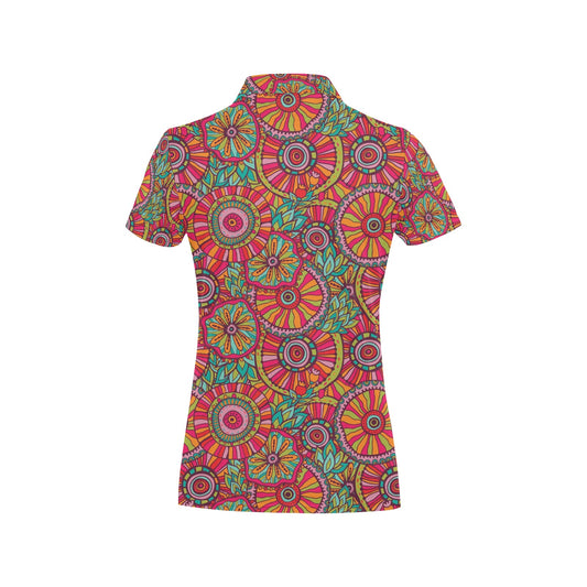 Boho Pattern Print Design 01 Women's Polo Shirt