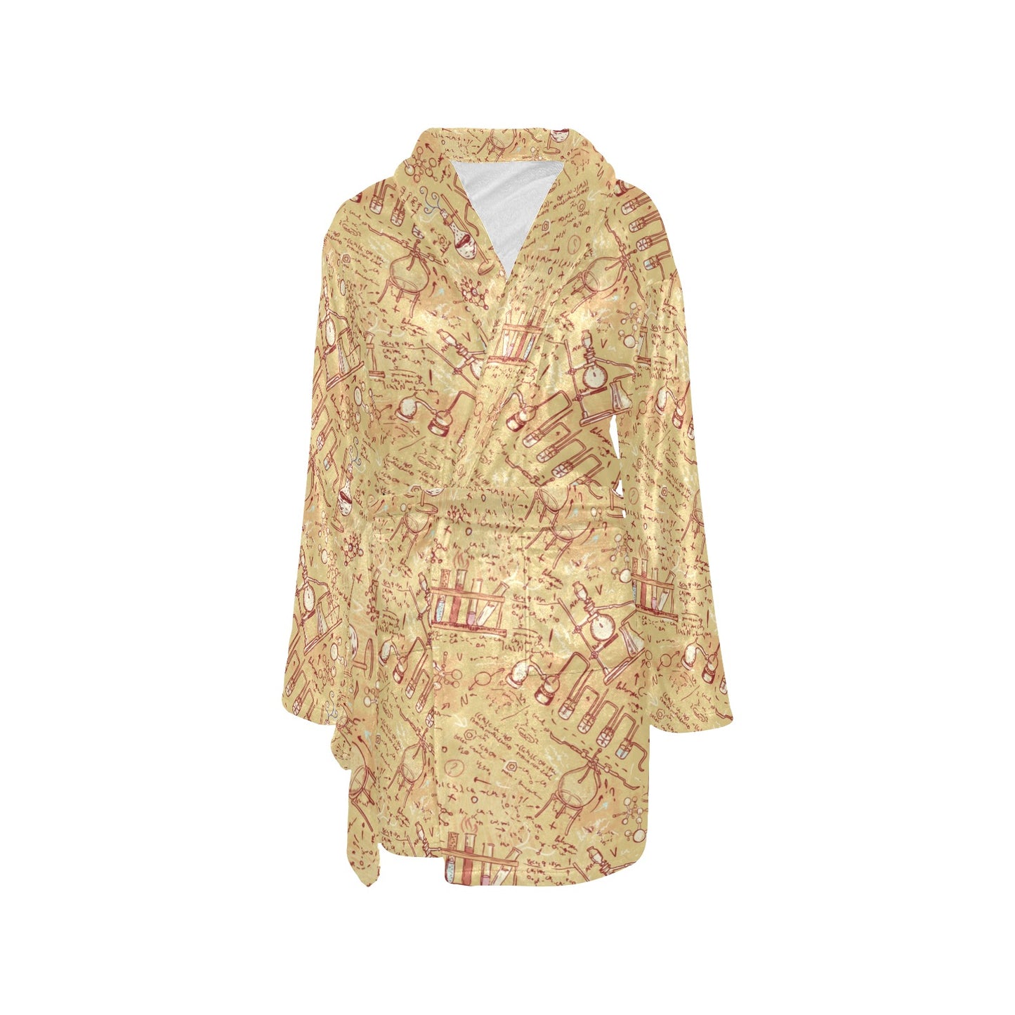 Chemical Pattern Print Design 01 Women's Fleece Robe